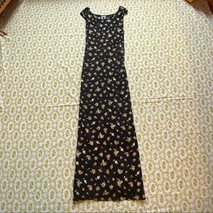 Long floral vintage 90s maxi dress